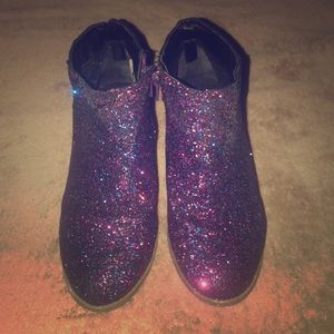 Sparkly ankle boots for a little girl
